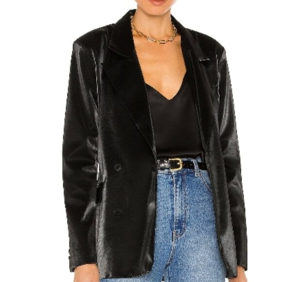 BLANKNYC Vegan Leather Blazer in Fighting Words Medium New with tags - Picture 3 of 14